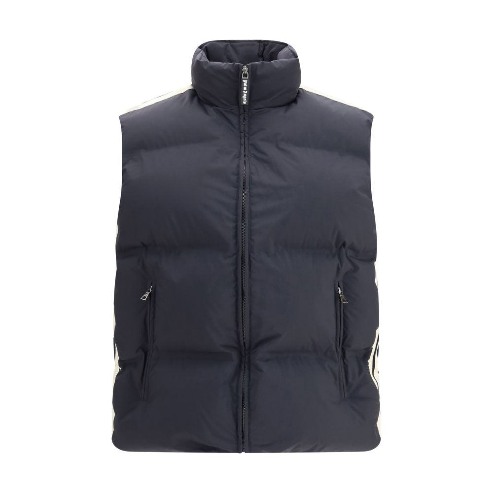 Palm Angels Schwarze Polyamid-Ärmellose Jacke