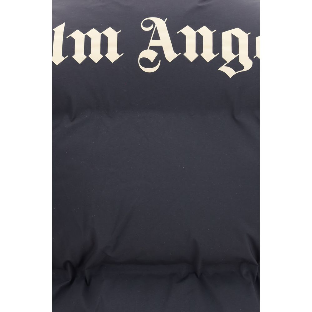Palm Angels Schwarze Polyamid-Ärmellose Jacke