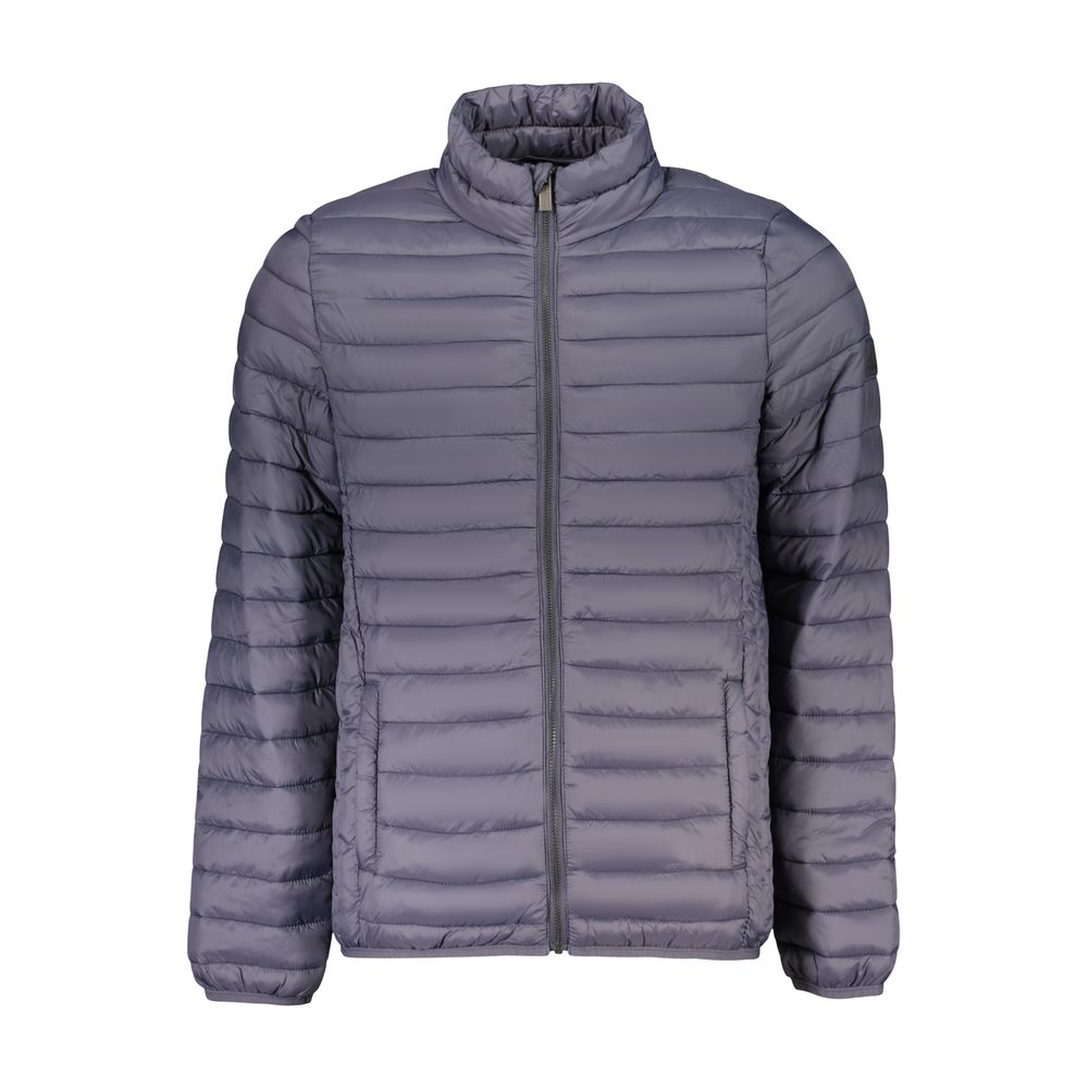 U.S. Grand Polo Blaue Polyester-Jacke in voller Länge