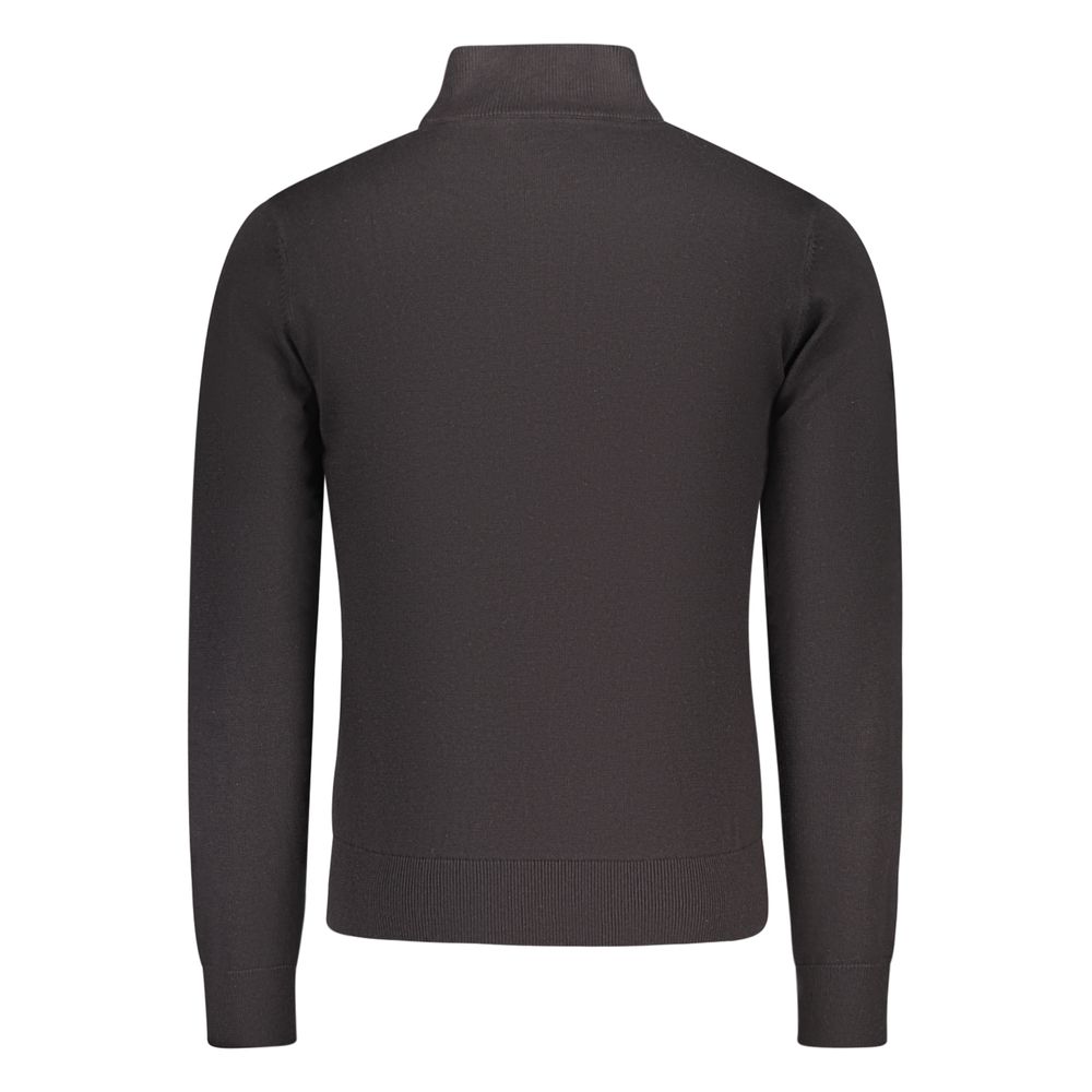 U.S. Grand Polo Schwarzer Herren-Cardigan aus Baumwolle
