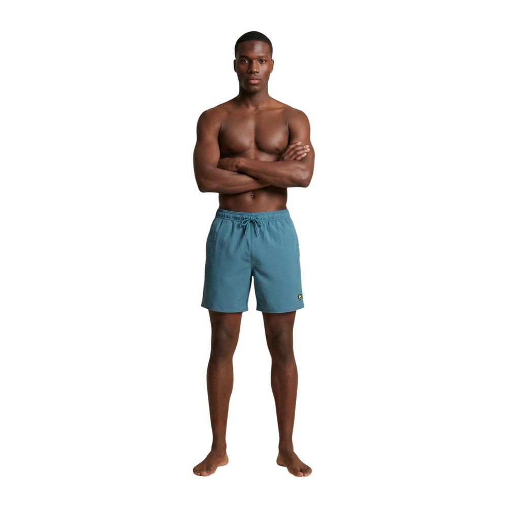 Lyle & Scott Blaue Badeshorts aus Polyamid