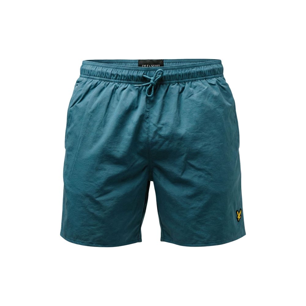 Lyle & Scott Blaue Badeshorts aus Polyamid