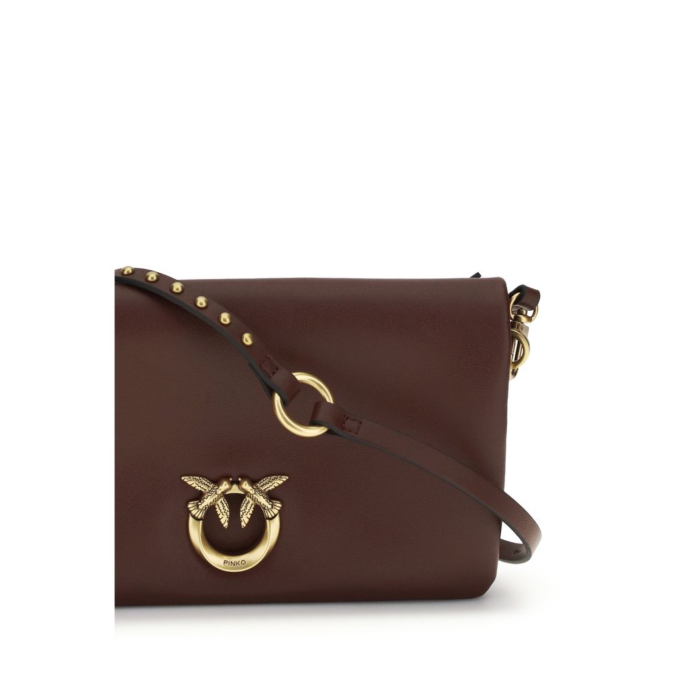 PINKO Schultertasche aus violettem Kalbsleder Bos Taurus