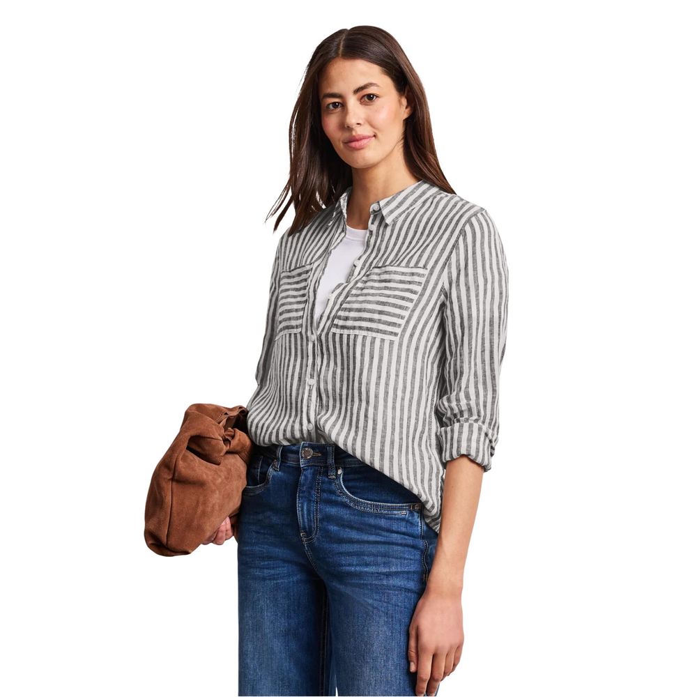 Street One Braune Leinenbluse