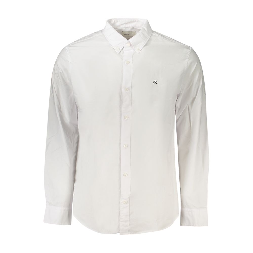 Calvin Klein Bianco Baumwollhemd für Herren