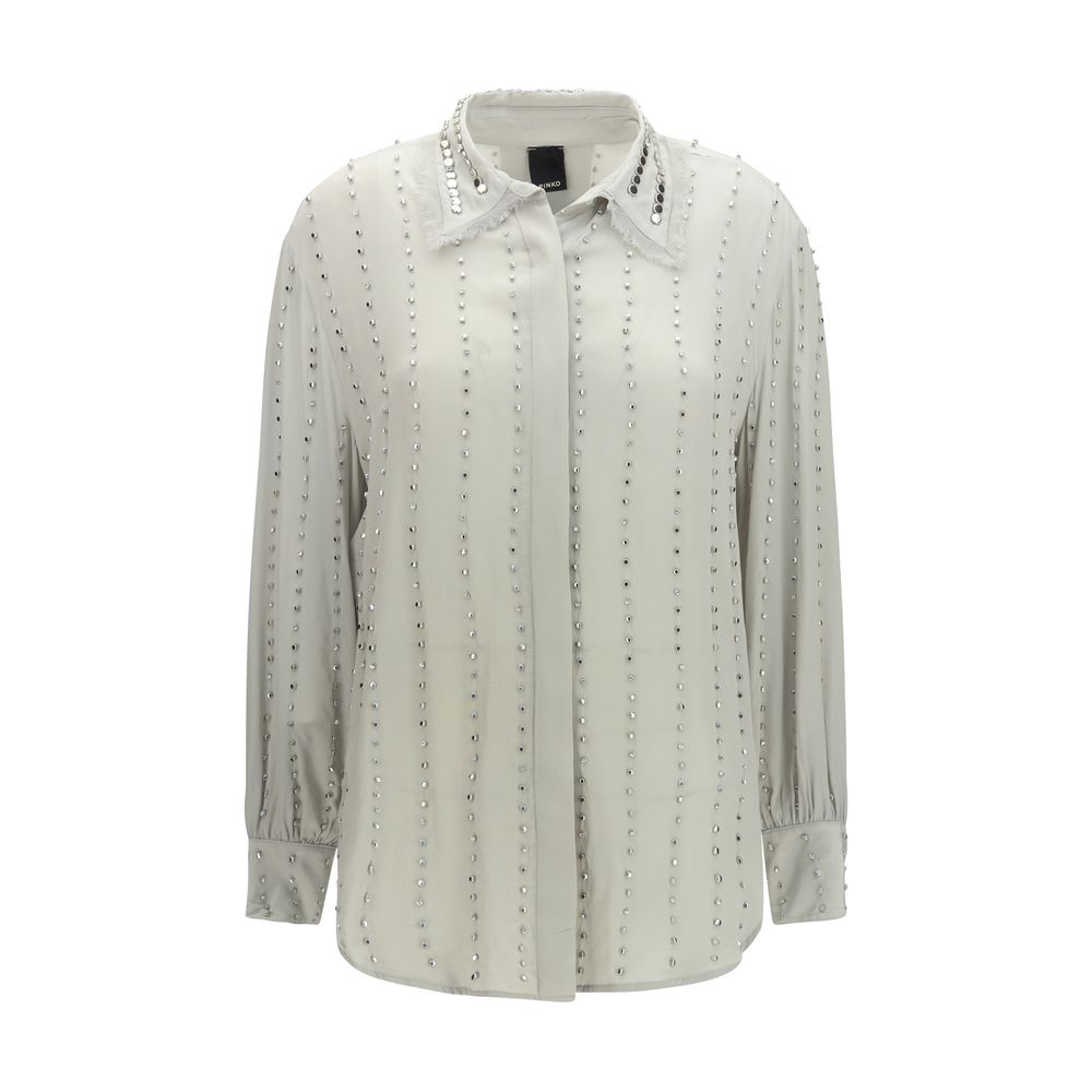 PINKO Graues Hemd mit Viskose-Muster