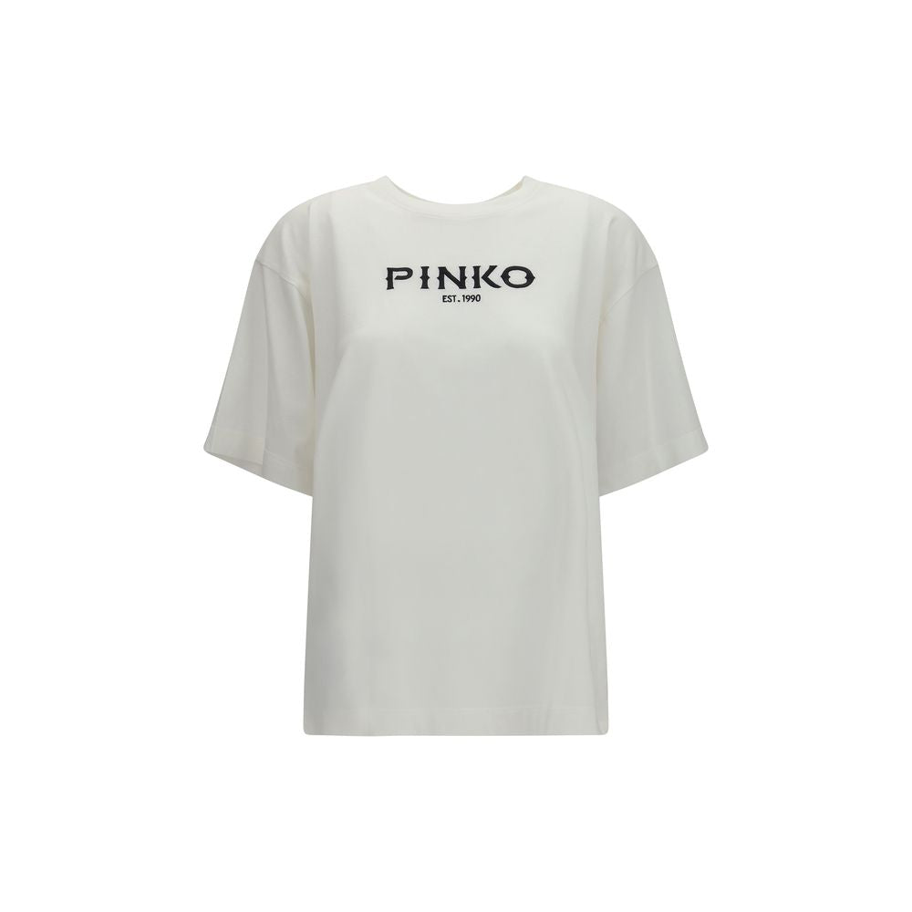 PINKO Weißes Baumwoll-T-Shirt