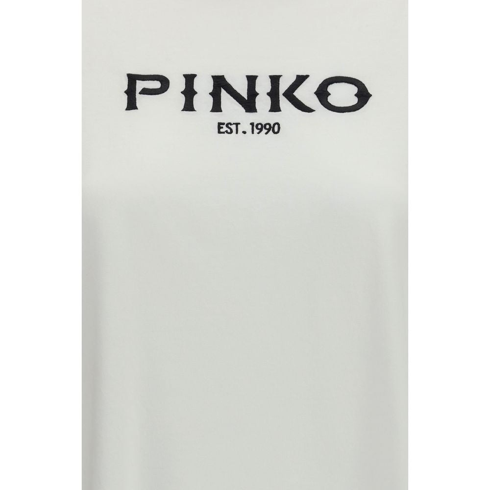 PINKO Weißes Baumwoll-T-Shirt