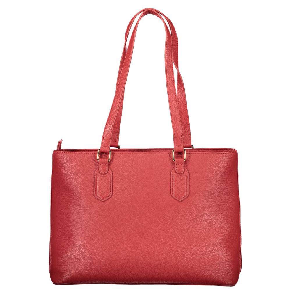 Mario Valentino Rote Damen-Schultertasche aus Polyurethan