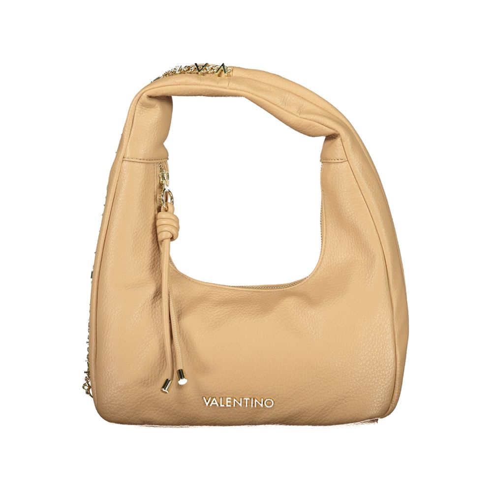 Mario Valentino Beige Polyurethane Damen-Handtasche für schicken Alltagsstil