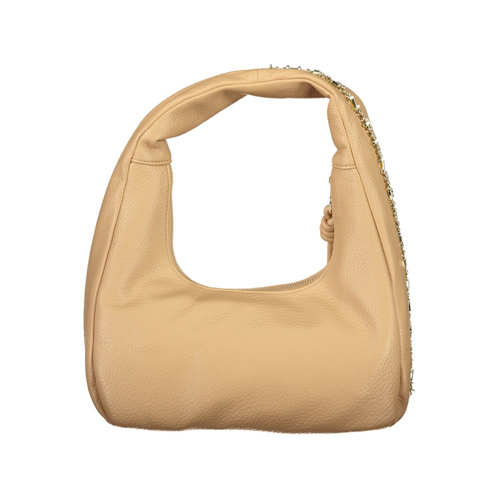 Mario Valentino Beige Polyurethane Damen-Handtasche für schicken Alltagsstil