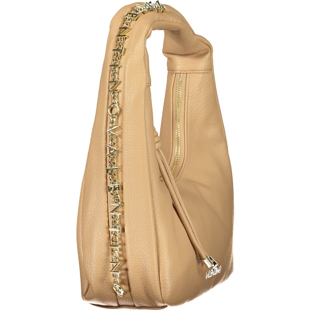 Mario Valentino Beige Polyurethane Damen-Handtasche für schicken Alltagsstil