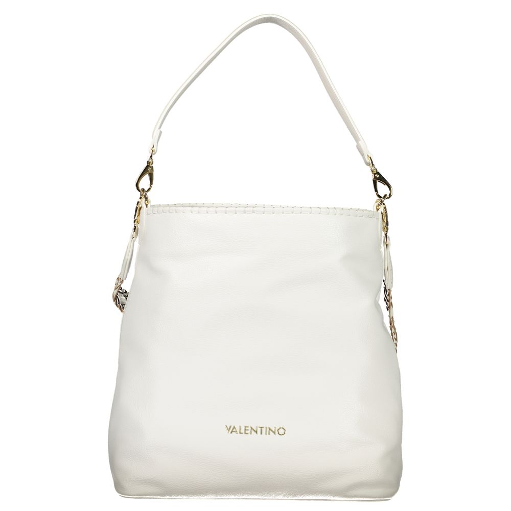 Mario Valentino Weiße Damen-Handtasche aus Polyurethan