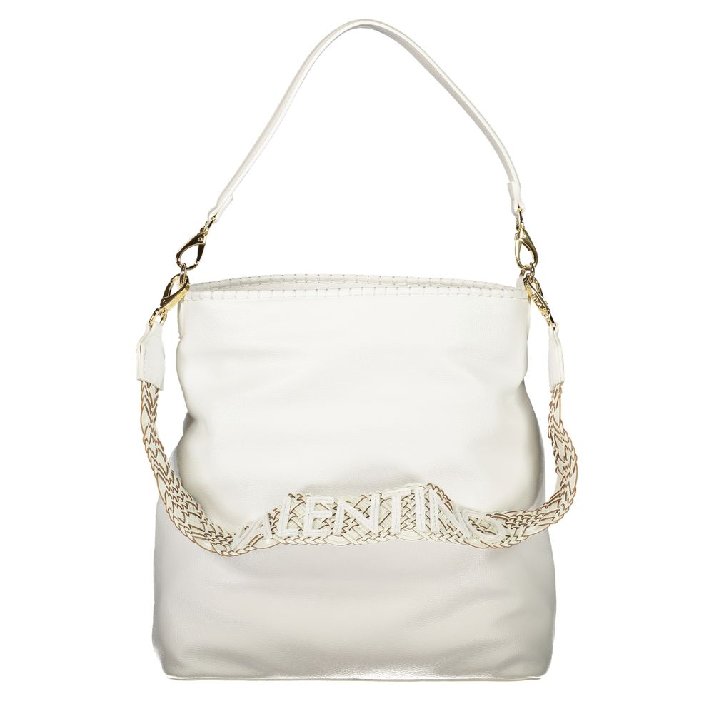 Mario Valentino Weiße Damen-Handtasche aus Polyurethan