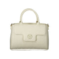 Mario Valentino Weiße Damen-Handtasche aus Polyurethan