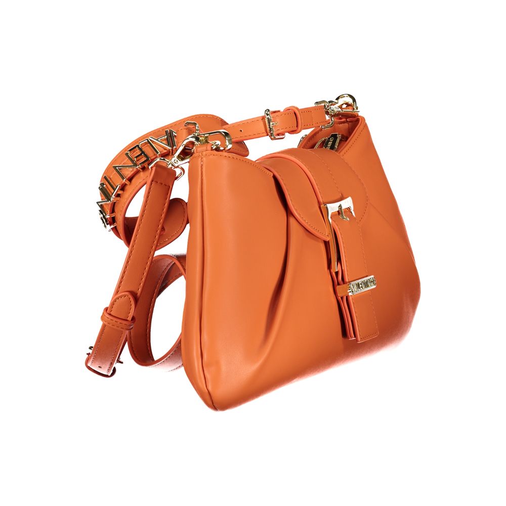 Mario Valentino Orange Polyurethane Damen-Handtasche