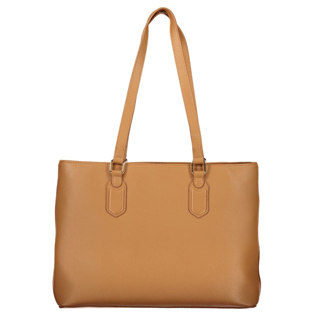 Mario Valentino Braune Damenhandtasche aus Polyurethan