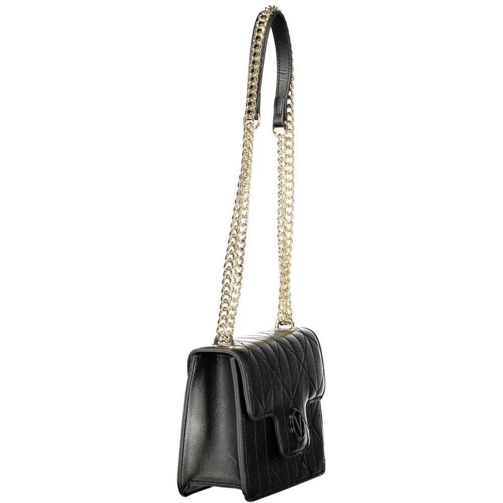Mario Valentino Nero Polyurethane Damen-Tasche mit Kettenhenkeln
