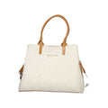 Mario Valentino Beige Polyurethane Damen Handtasche