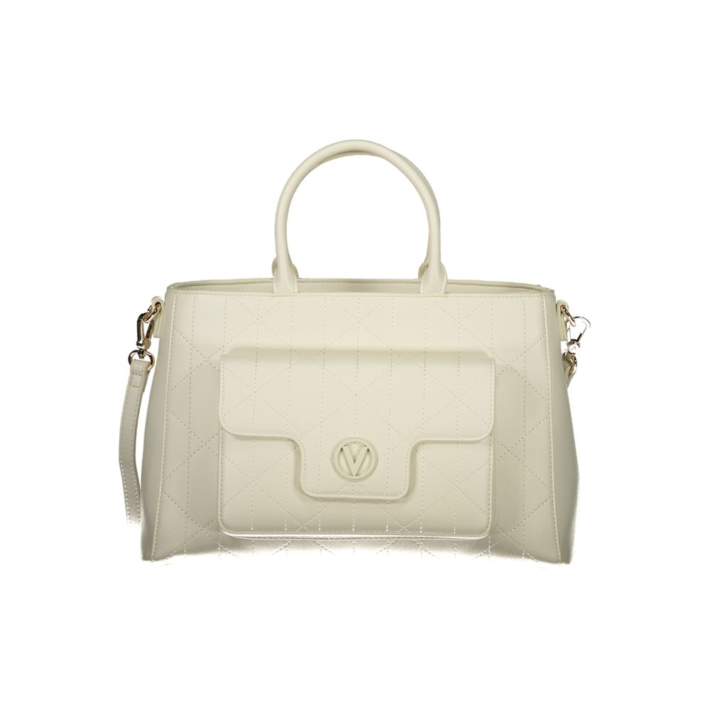Mario Valentino Weiße Damen-Handtasche aus Polyurethan