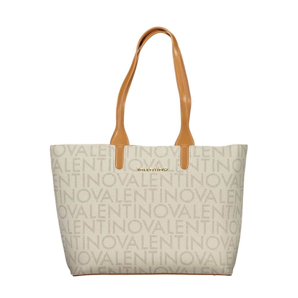 Mario Valentino Beige Polyurethane Damen Handtasche
