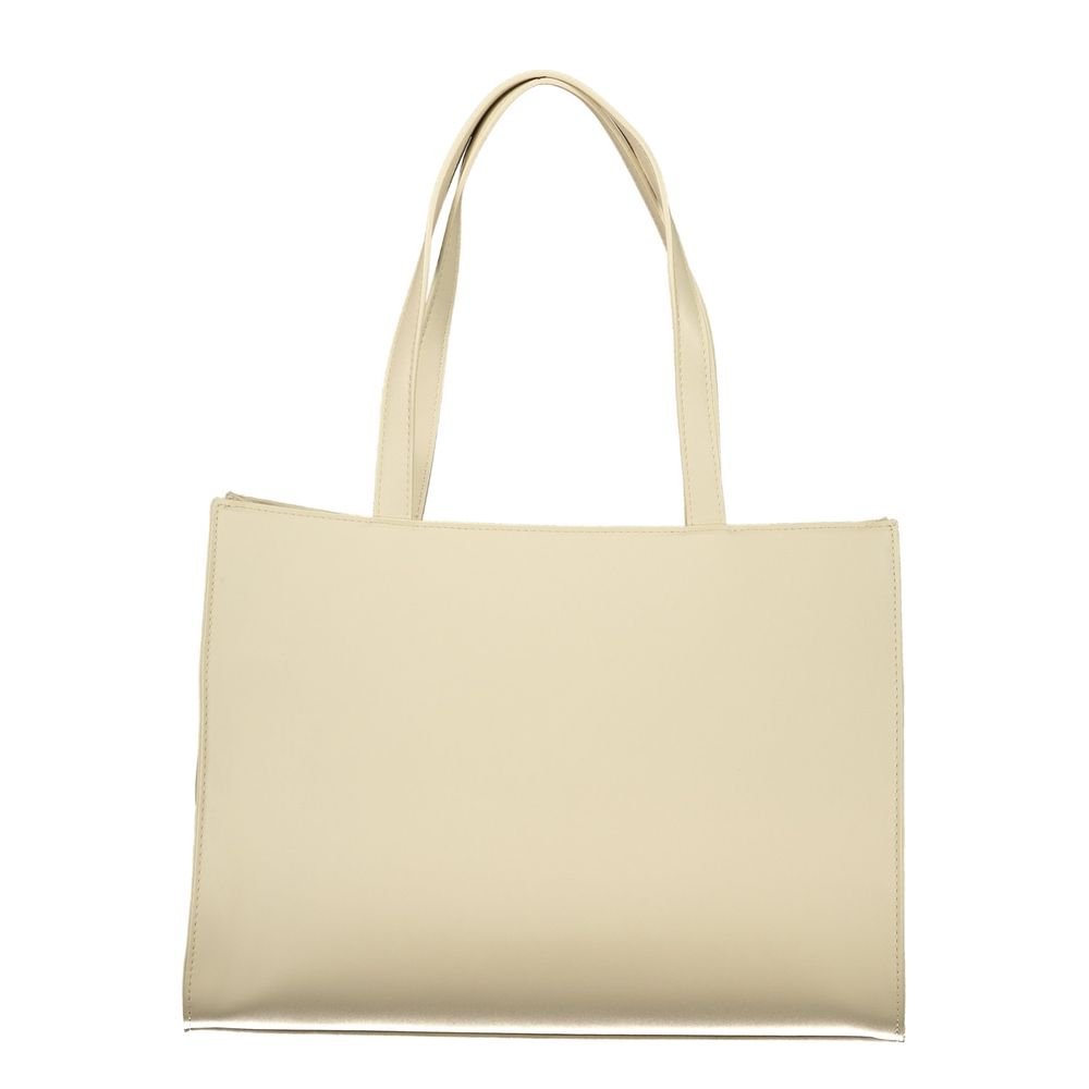Mario Valentino Beige Polyurethane Damen Handtasche