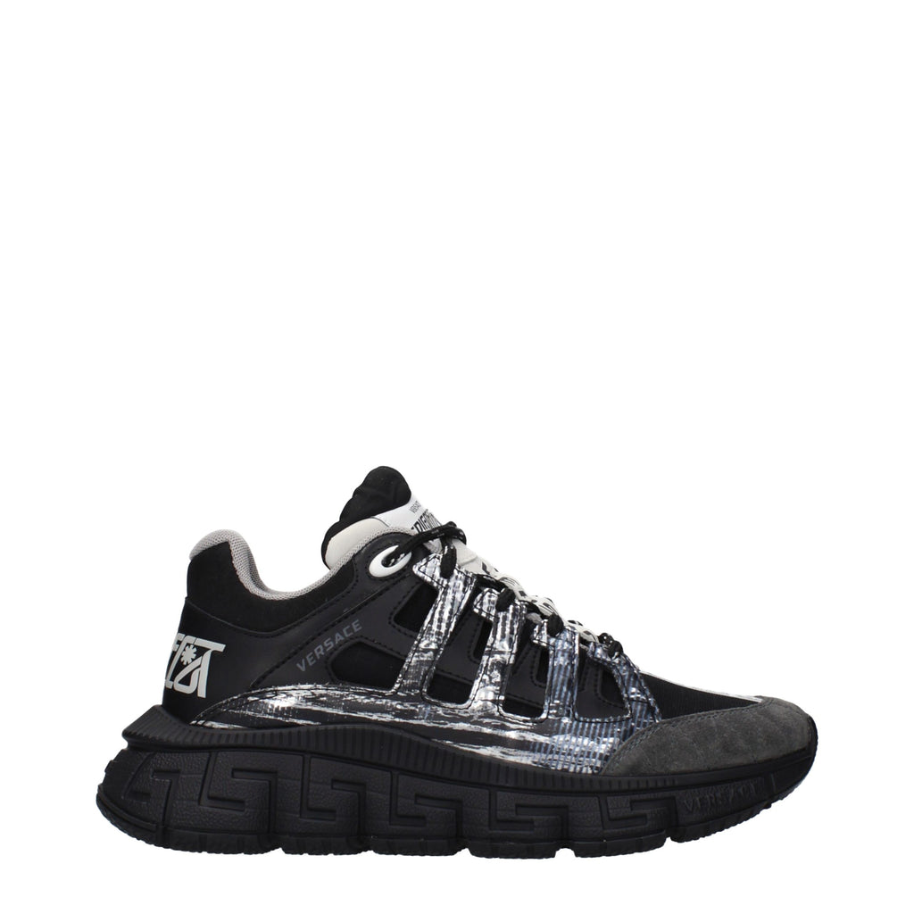 Versace Schwarze Stoff-Sneaker