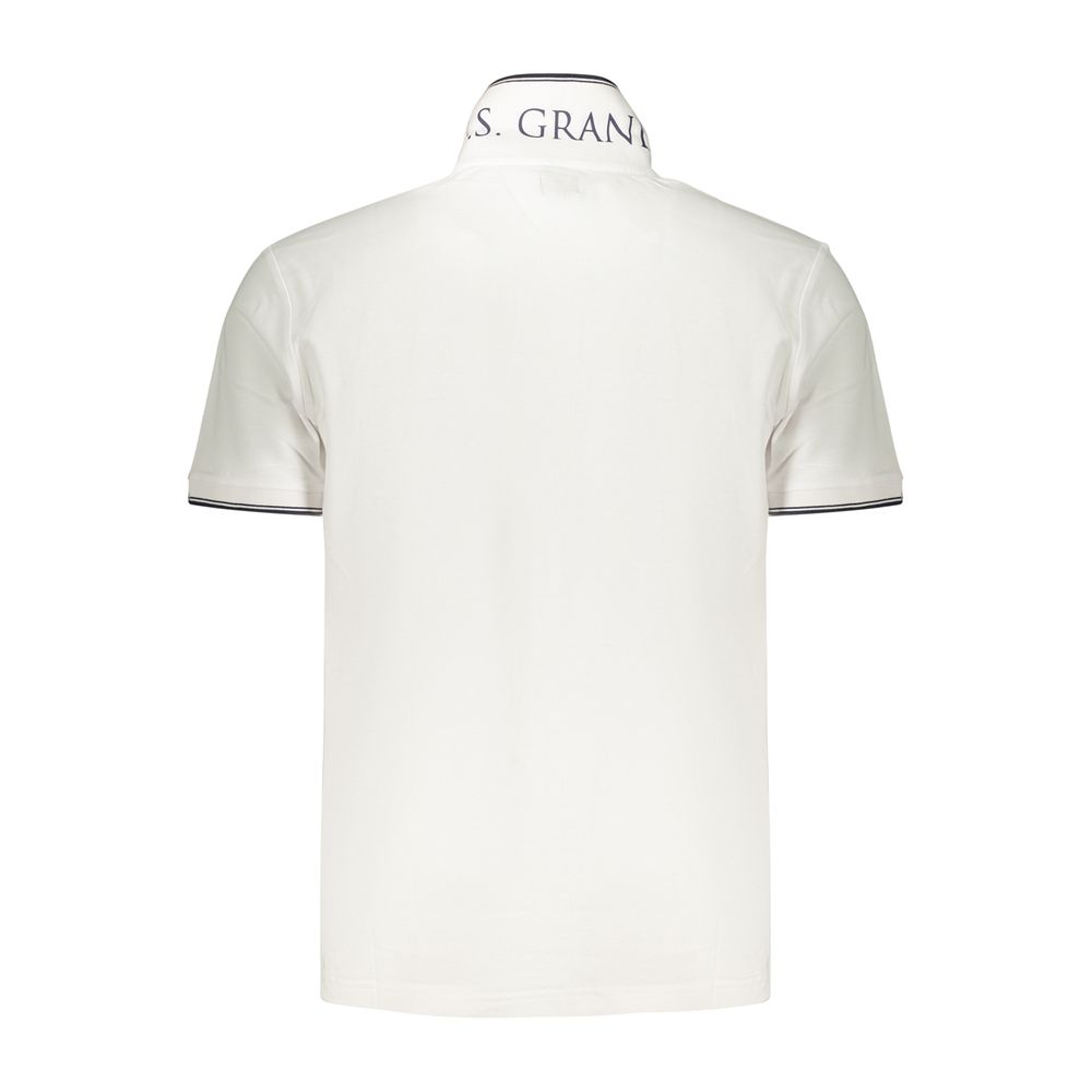 U.S. Grand Polo Weißes Herren-Poloshirt aus Baumwolle