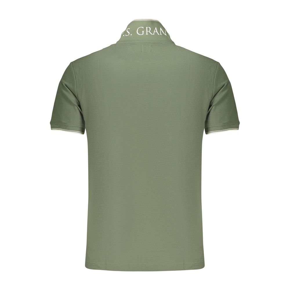 U.S. Grand Polo Grünes Herren-Poloshirt aus Baumwolle
