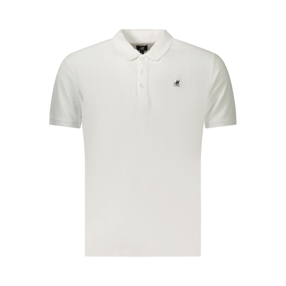 U.S. Grand Polo Weißes Herren-Poloshirt aus Baumwolle