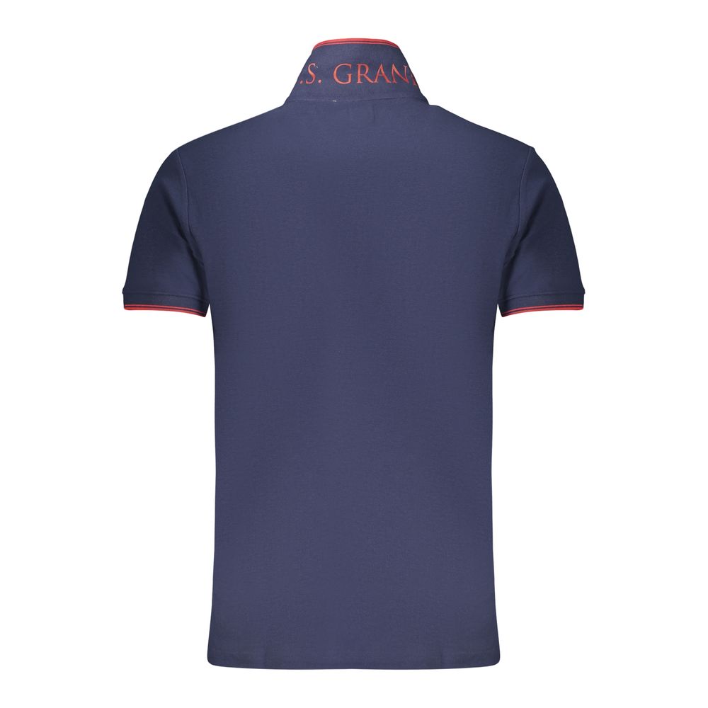 U.S. Grand Polo Blaues Baumwoll-Poloshirt für Herren