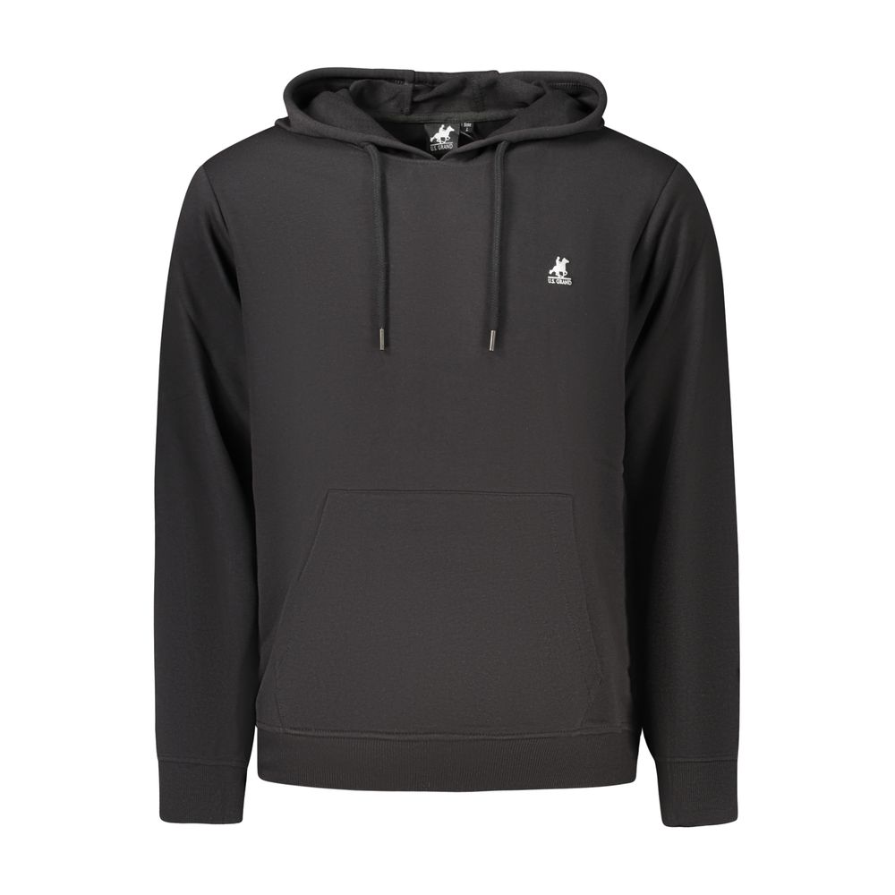 U.S. Grand Polo Schwarzer Baumwoll-Sweatshirt