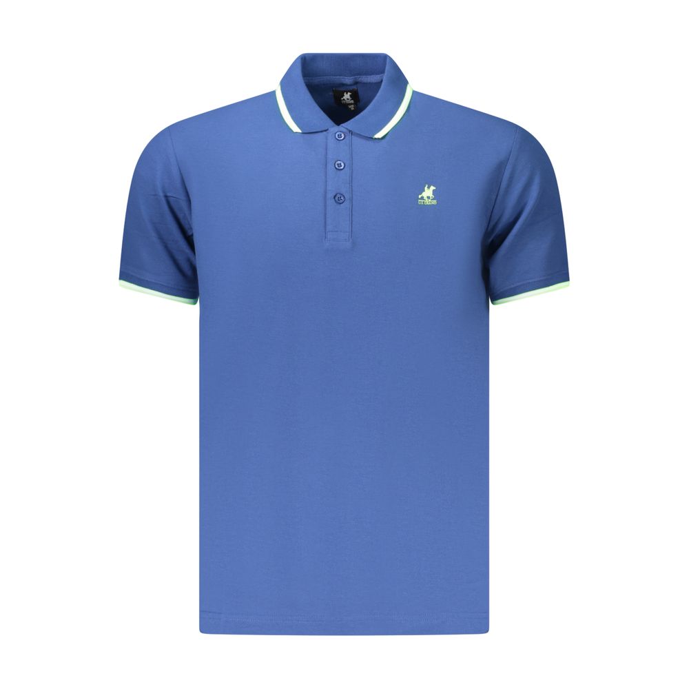 U.S. Grand Polo Blaues Baumwoll-Poloshirt für Herren