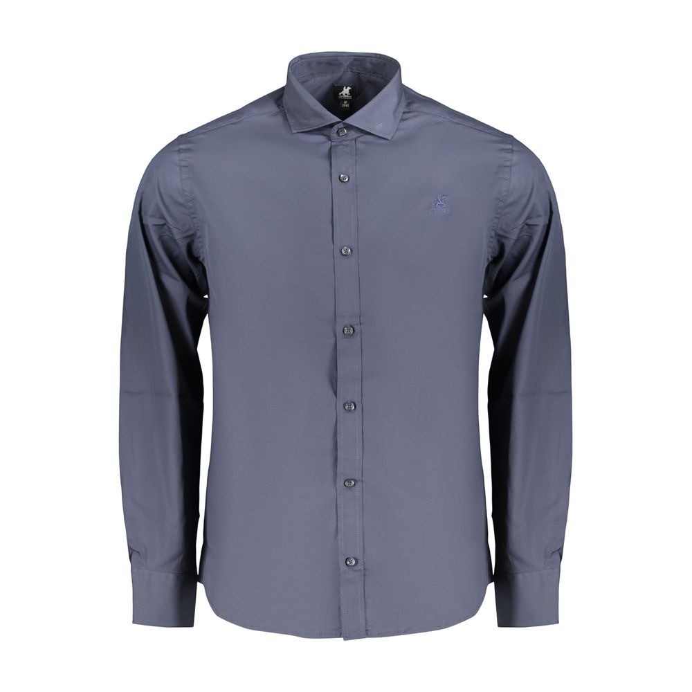 U.S. Grand Polo Herrenhemd aus blauer Baumwolle