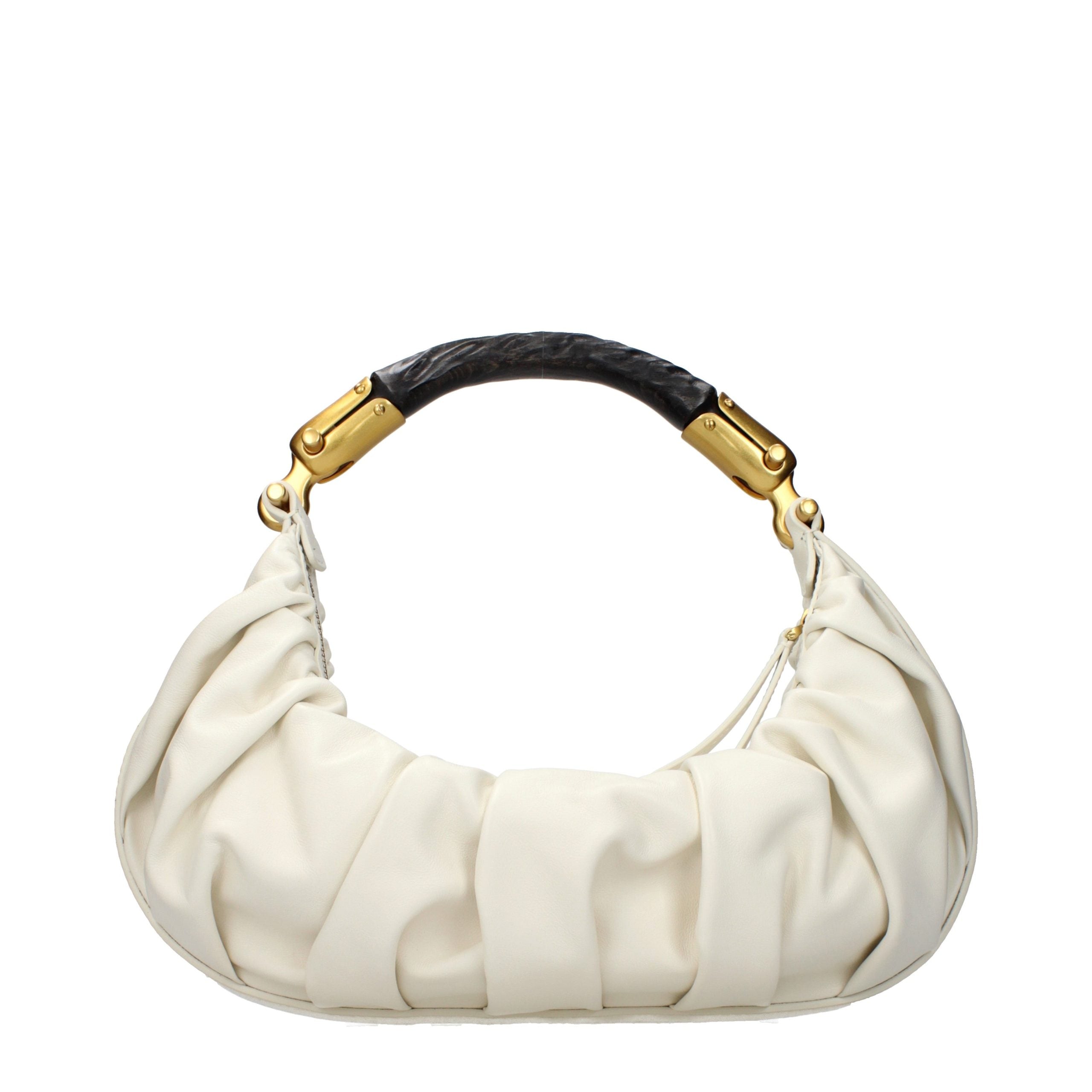 Balmain Beige Leder Handtasche