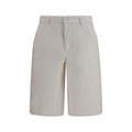 Ami Paris Weiße Baumwoll-Bermudashorts