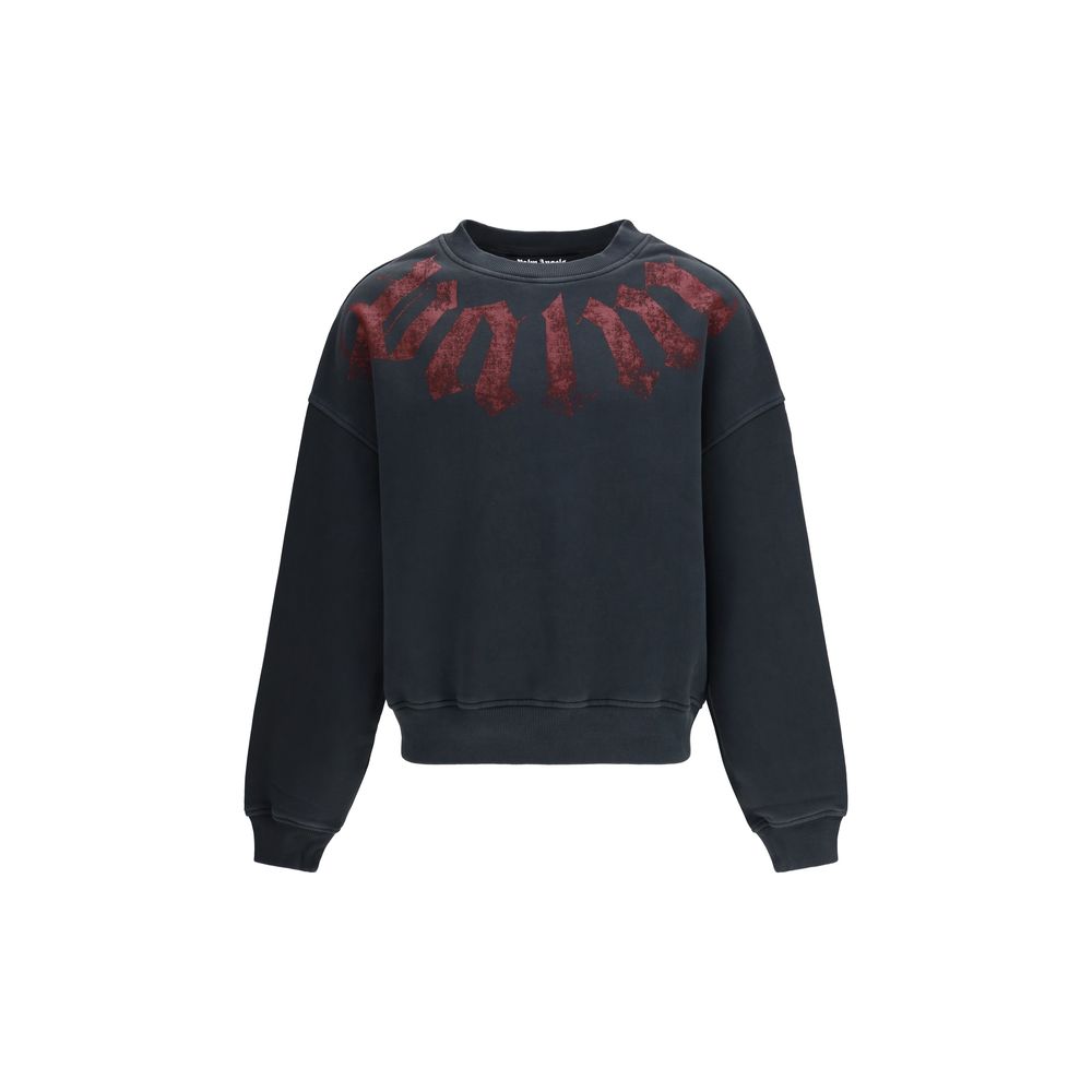Palm Angels Schwarzer Baumwoll-Sweatshirt