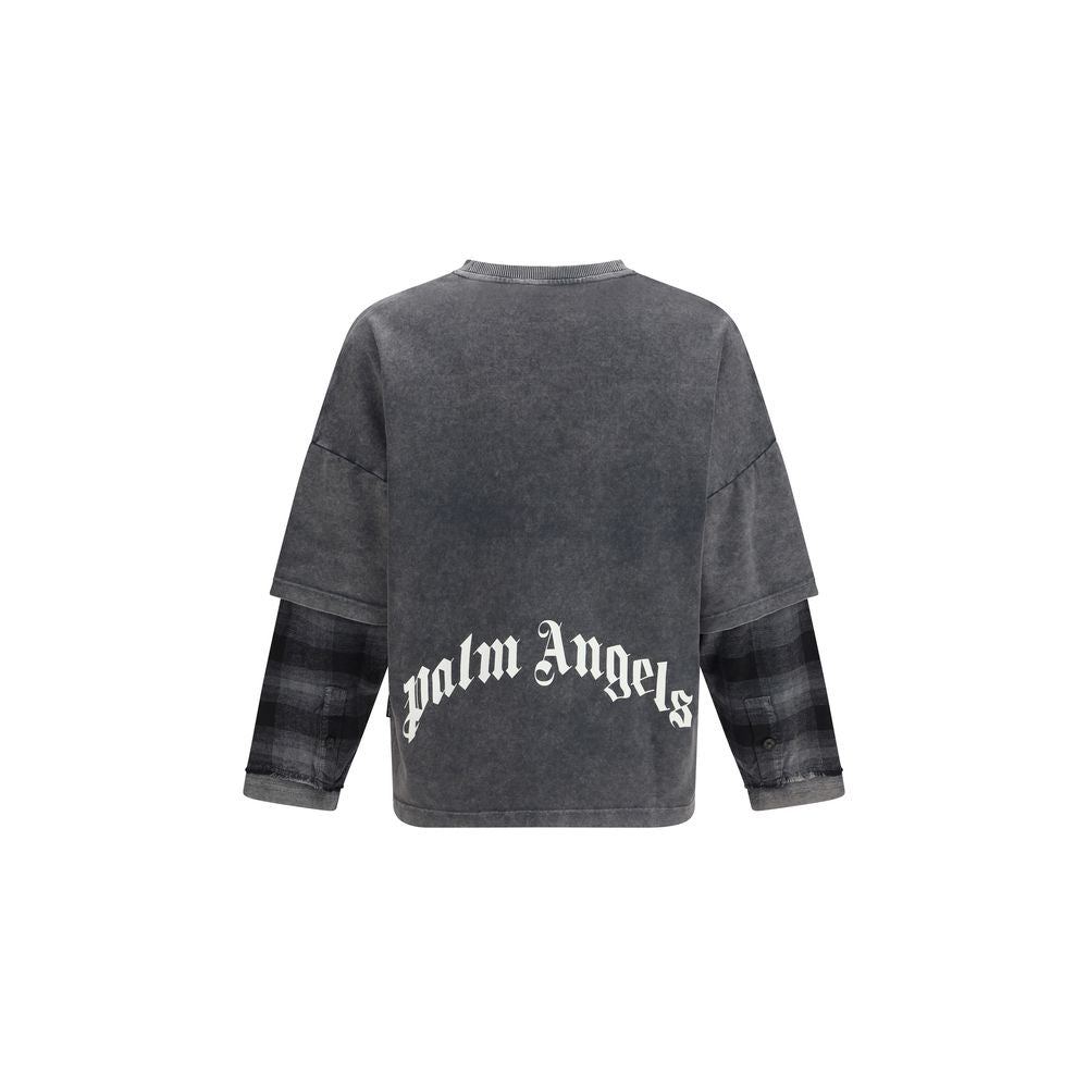 Palm Angels Schwarzes Baumwollhemd