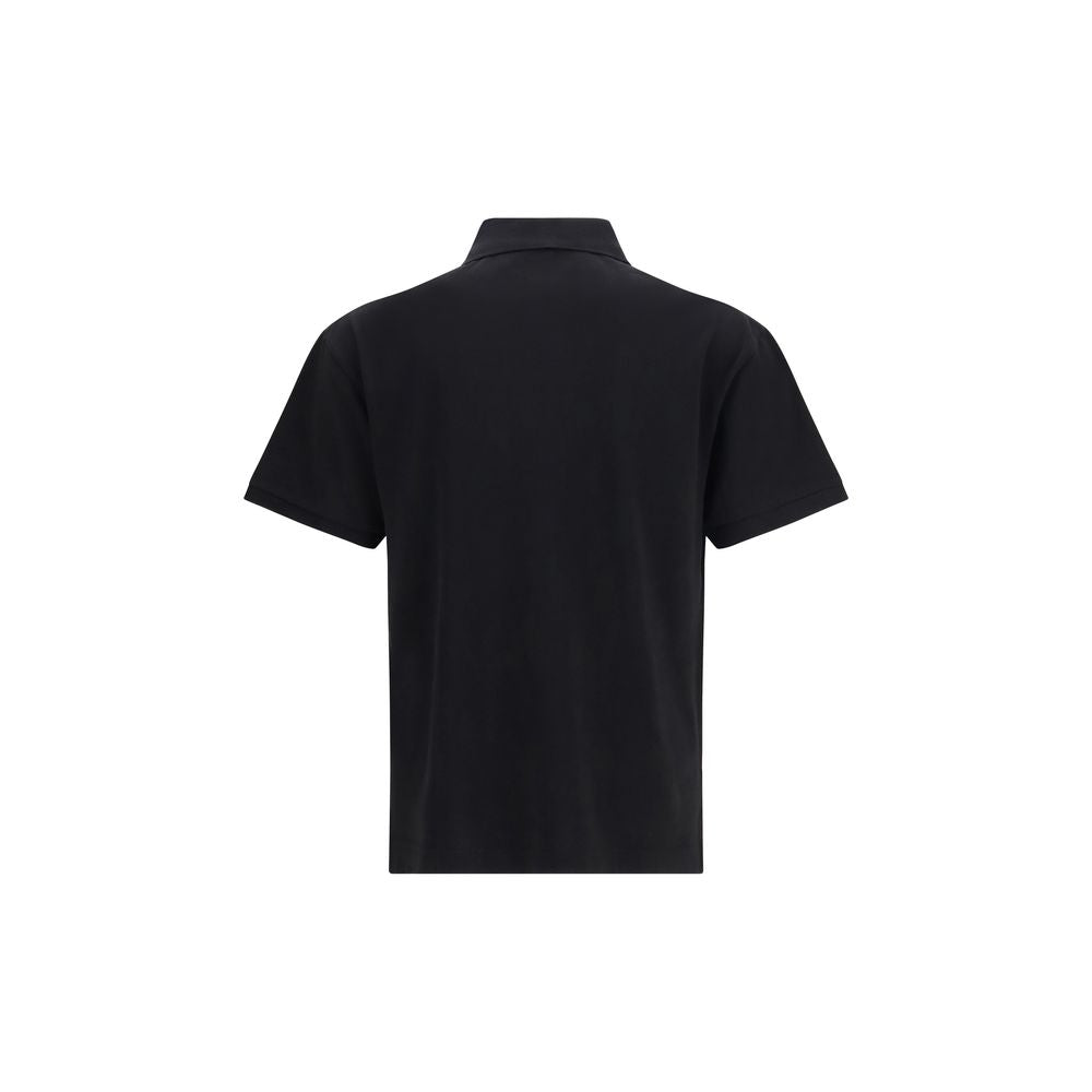 Palm Angels Schwarzes Baumwoll-Poloshirt