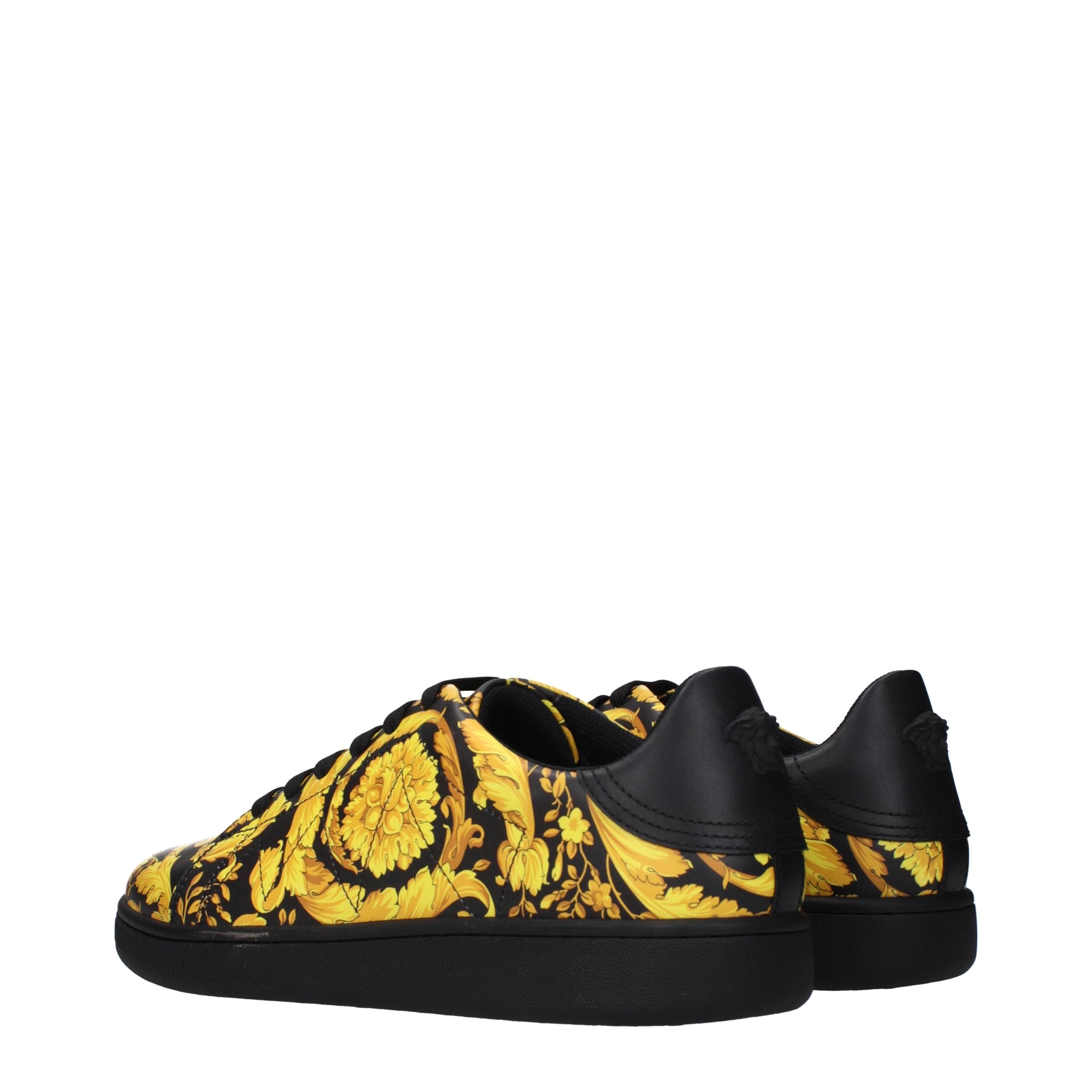 Versace Schwarze Leder Chunky Sneaker