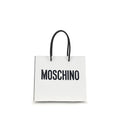 Moschino Weiße Kalbsleder Bos Taurus Handtasche