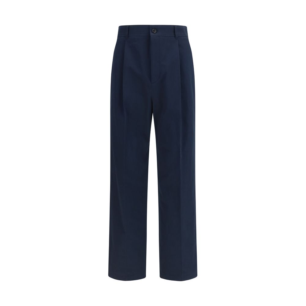 Valentino Blaue Baumwoll-Freizeithose