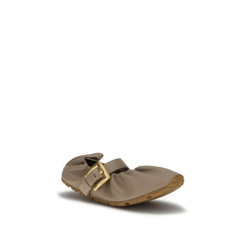 Balmain Beige Lamm Ovis Aries Aries Ballerinas