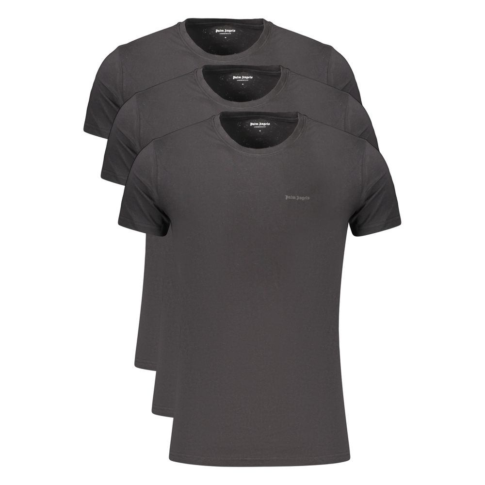 Palm Angels Schwarzes Baumwoll-T-Shirt für Herren