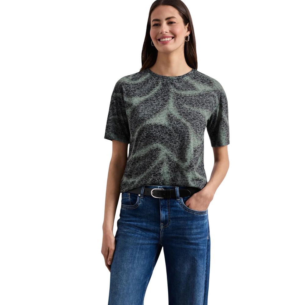 Street One Bicolor Polyester T-Shirt