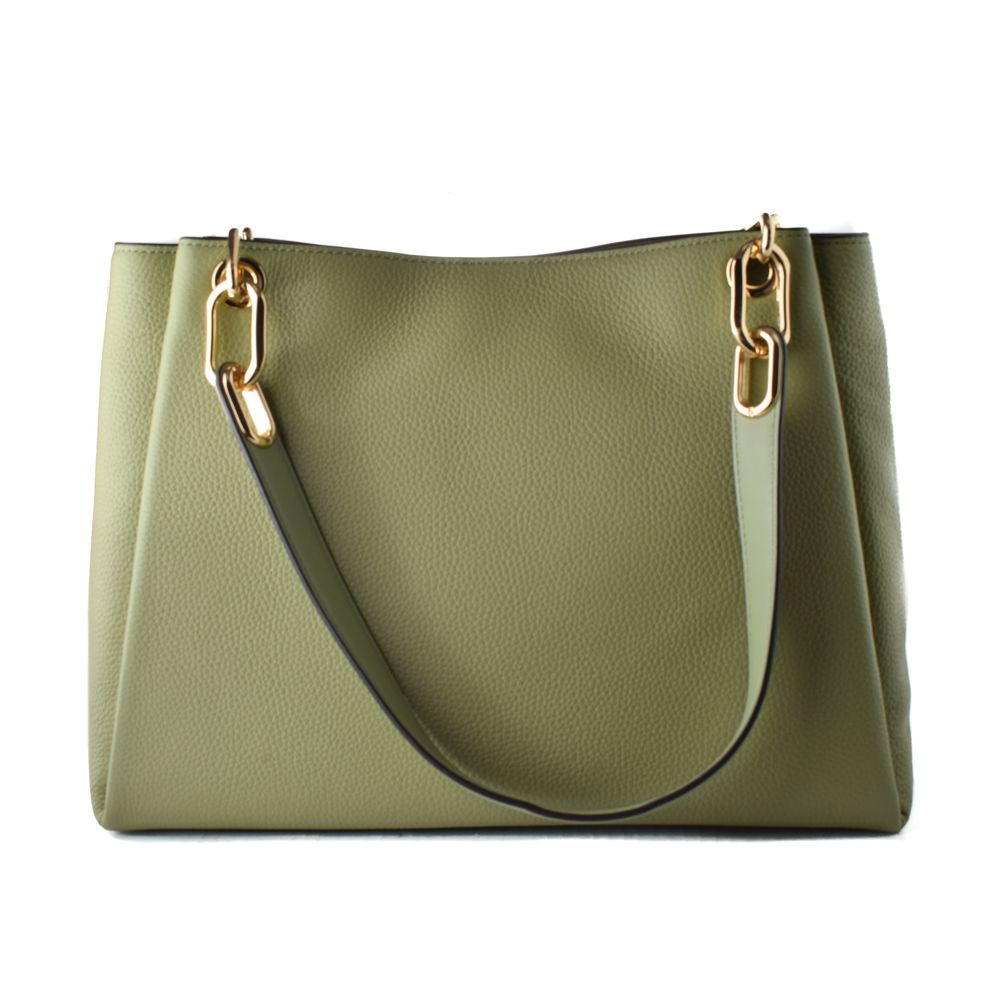 Michael Kors Zweifarbige Lederhandtasche