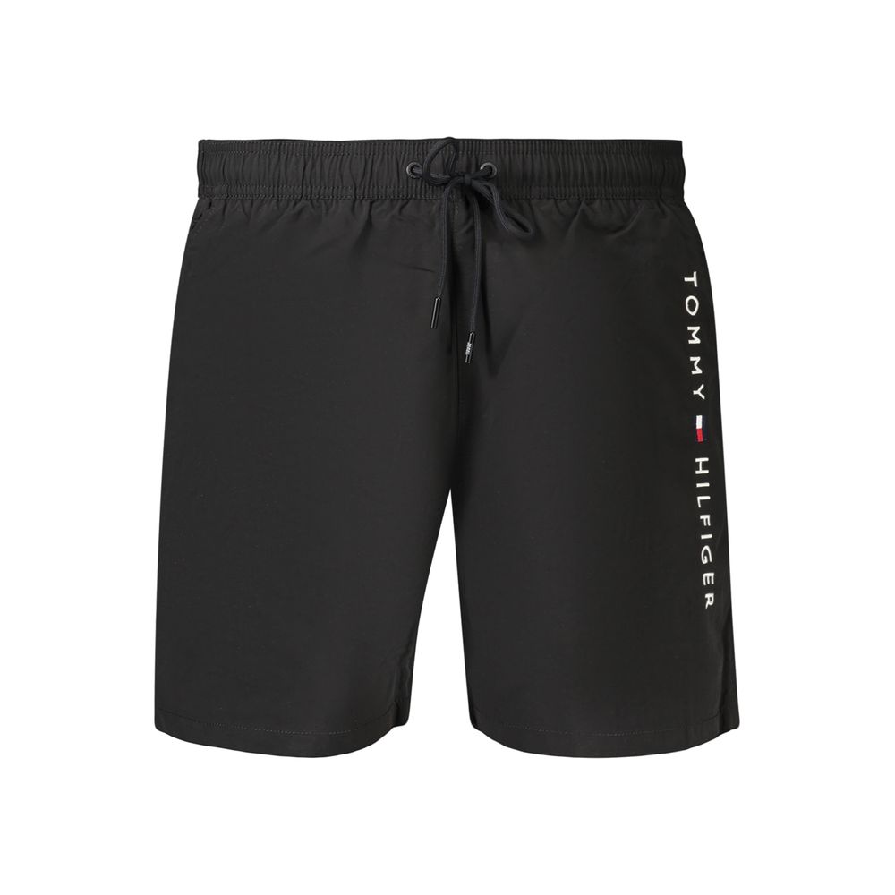 Tommy Hilfiger Herren-Badehose aus schwarzem Polyester