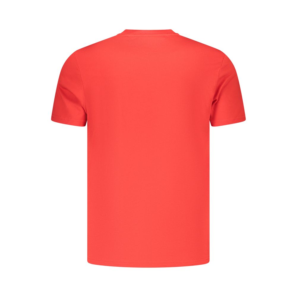 Tommy Hilfiger Rotes Baumwoll-T-Shirt für Herren