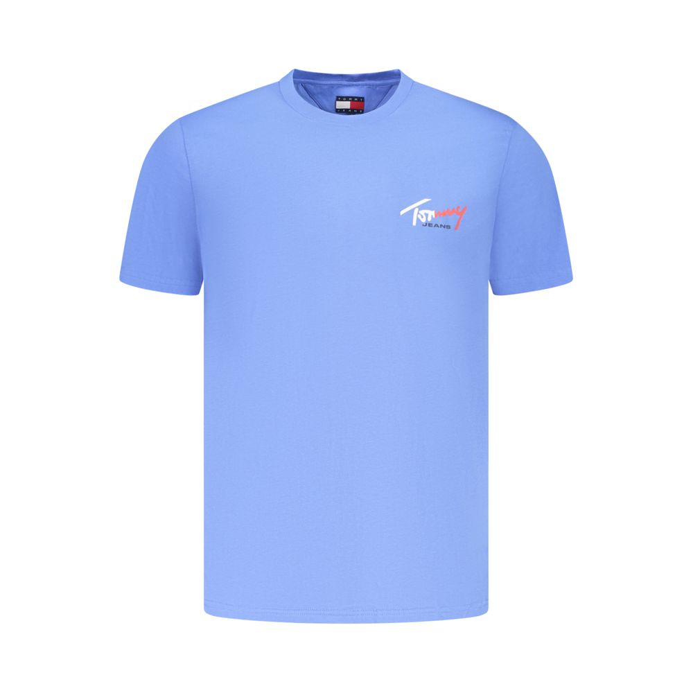 Tommy Hilfiger Azzurro Baumwoll-T-Shirt für Herren