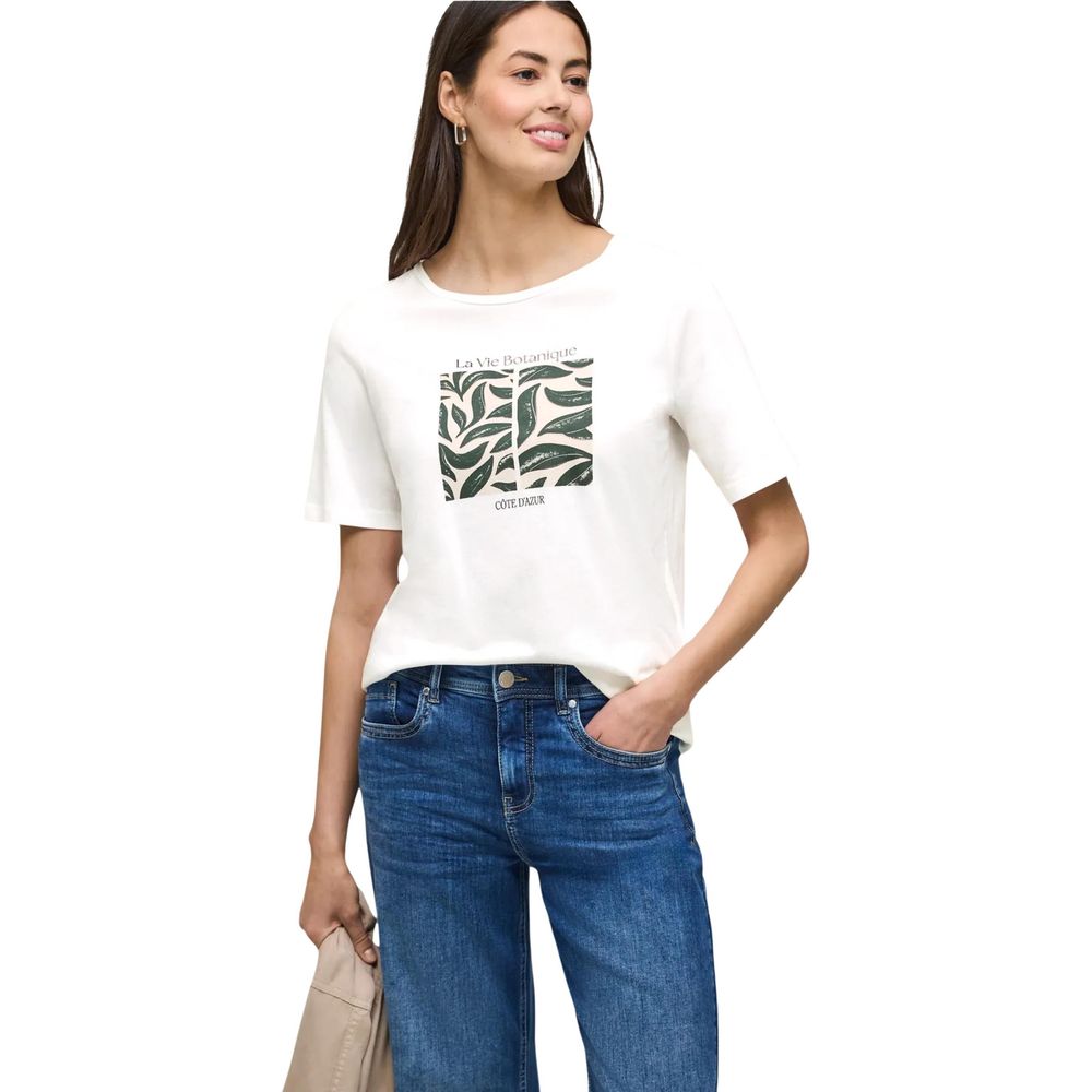 Street One Weißes Baumwoll-T-Shirt